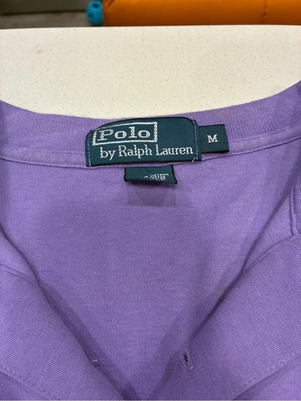 Ralph Lauren Men's Polo Shirt in Lavender with Green Pony